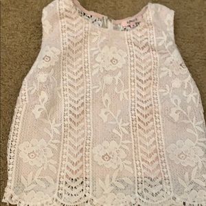 White lace crop top! Never worn